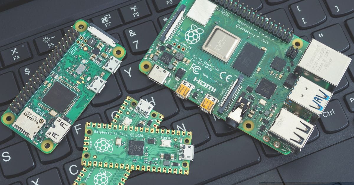 Banner displaying “Raspberry Pi Projects for Engineering Students” with a tech-themed icon and modern flat design.
