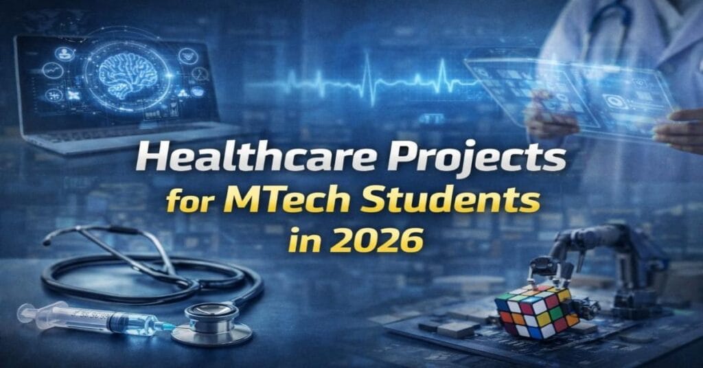 Healthcare projects for ME/MTech students in 2026 featuring AI-based medical system and robotics implementation.