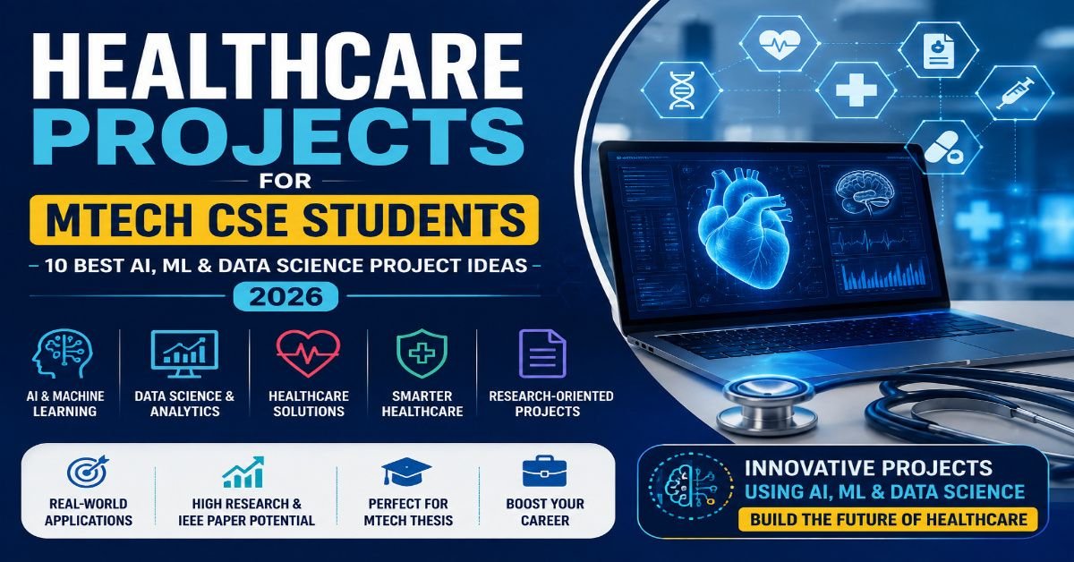 Healthcare Projects for MTech CSE Students – AI, ML & Data Science Projects 2026
