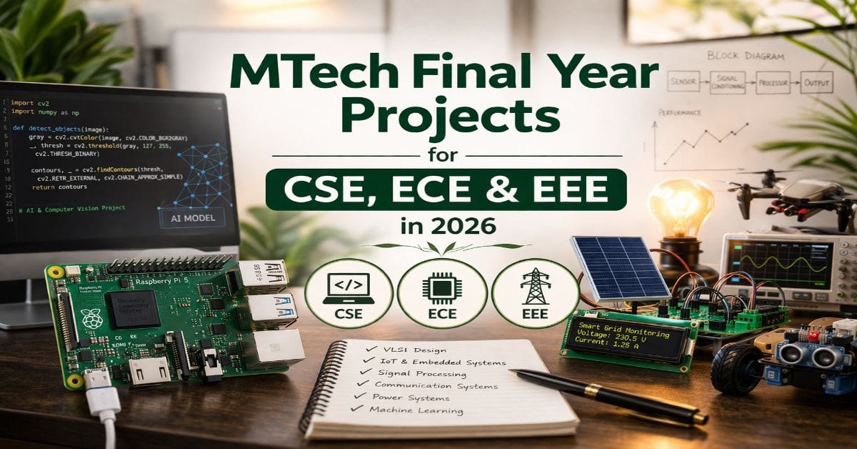 MTech final year projects for CSE ECE and EEE students 2026