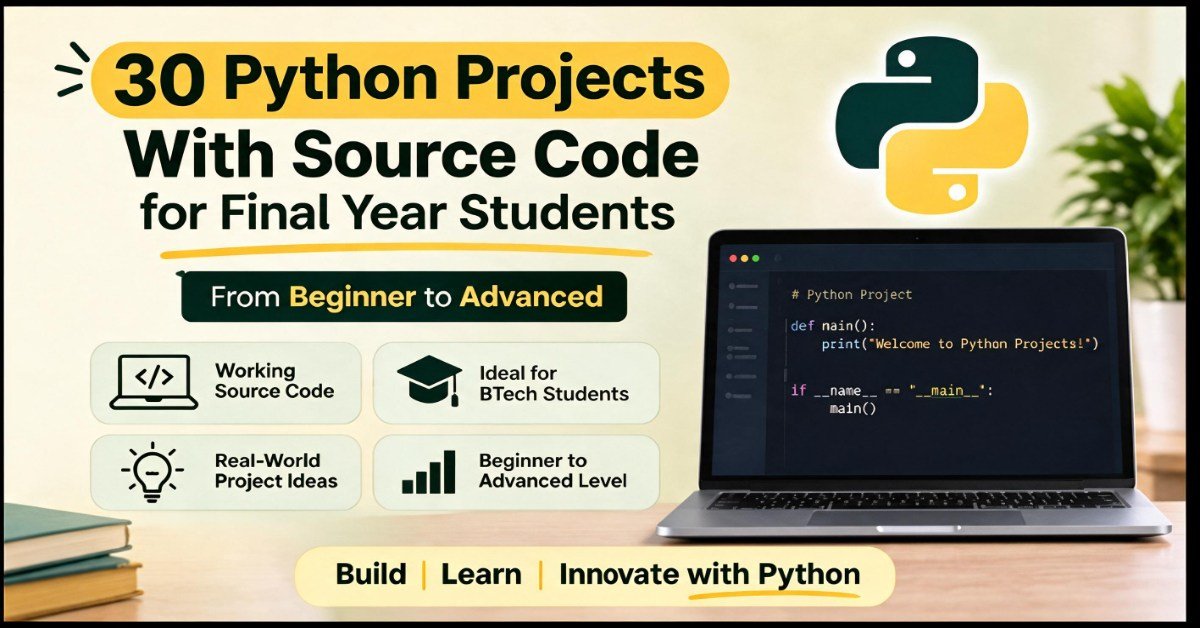 30 Python Projects With Source Code for Final Year Students